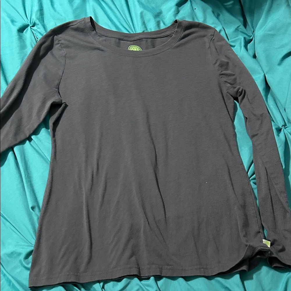 Healing Hands Charcoal Long Sleeve Top